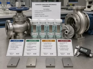 meilleur alliage de nickel pour les vannes et les pompes d'eau de mer