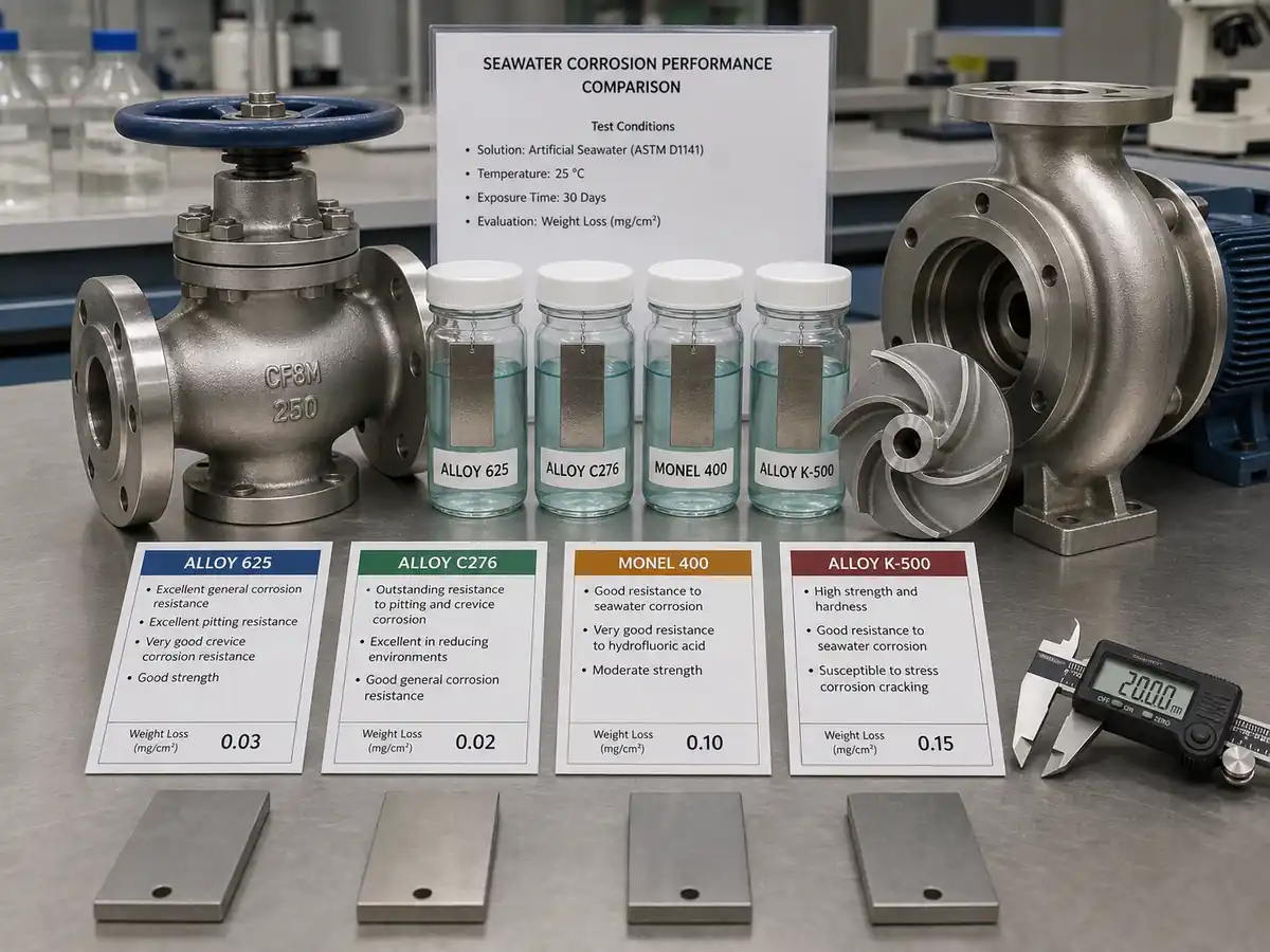 best nickel alloy for seawater valves and pumps
