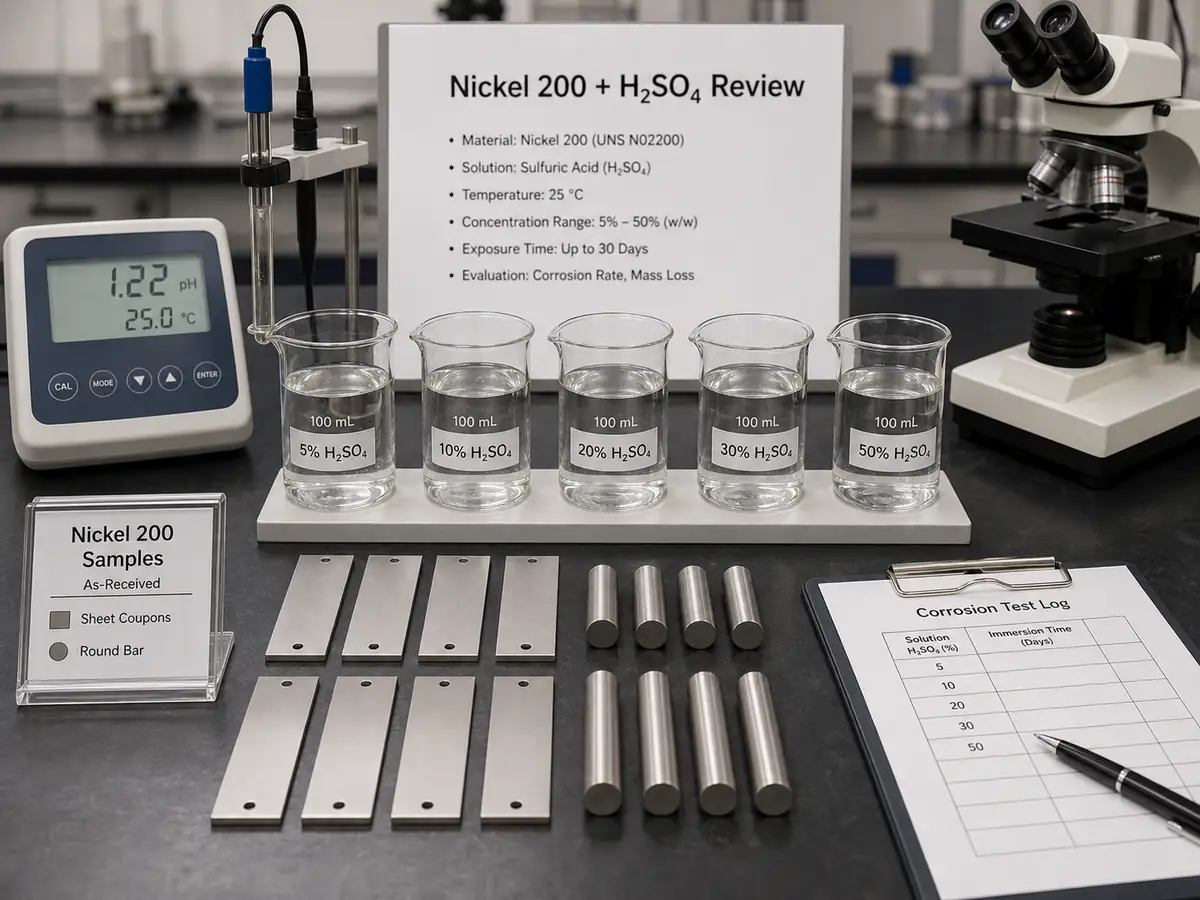 nickel 200 corrosion resistance in sulfuric acid