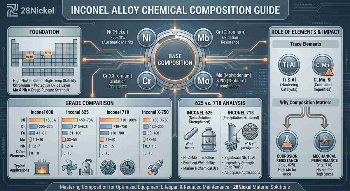 Leitfaden zur chemischen Zusammensetzung von Inconel-Legierungen