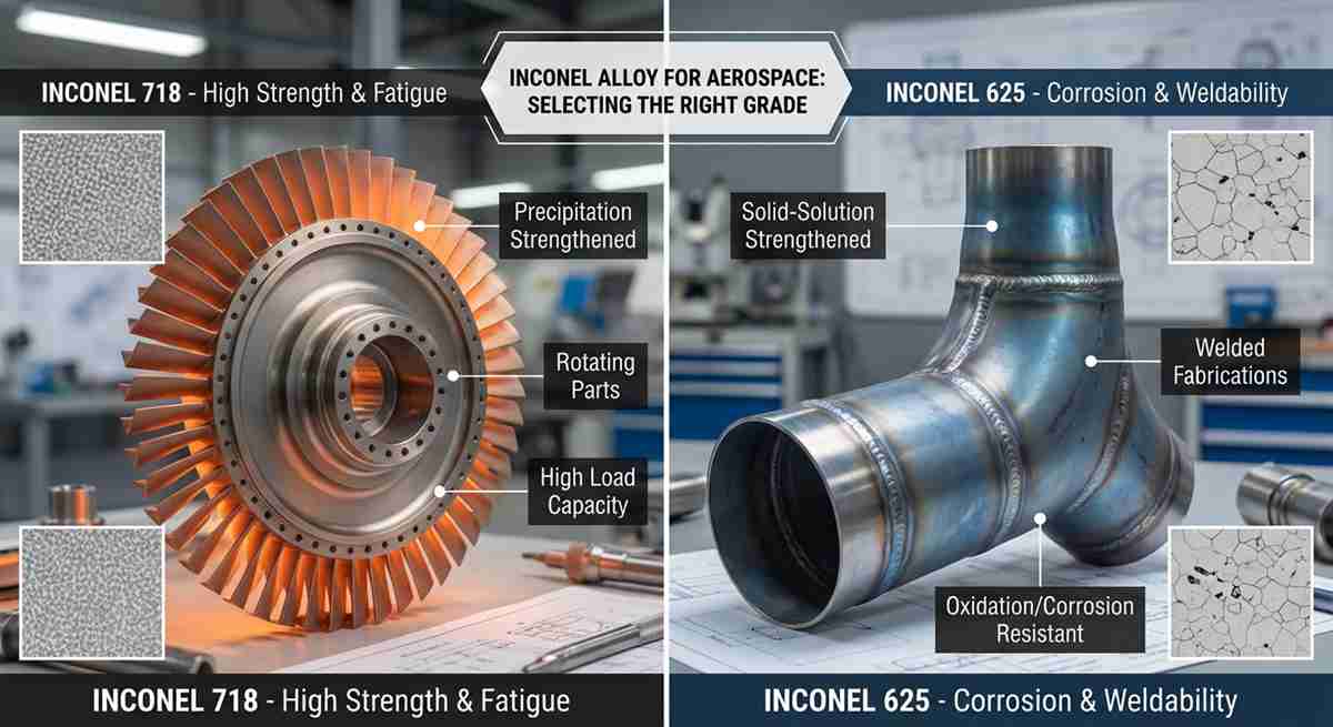Inconel-Legierung für die Luft- und Raumfahrt: 718 vs. 625