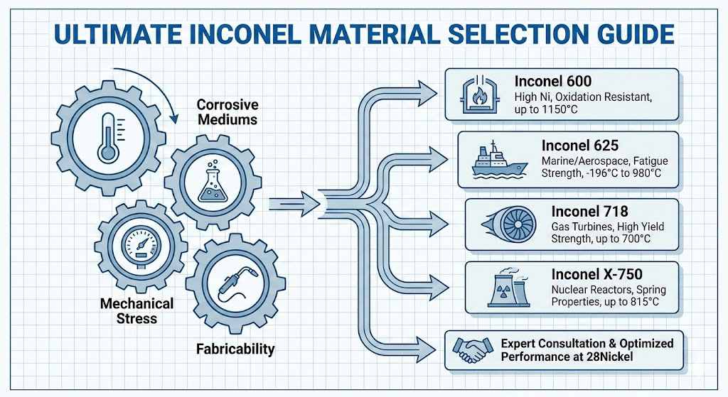 Ultimativer Leitfaden zur Auswahl von Inconel-Werkstoffen