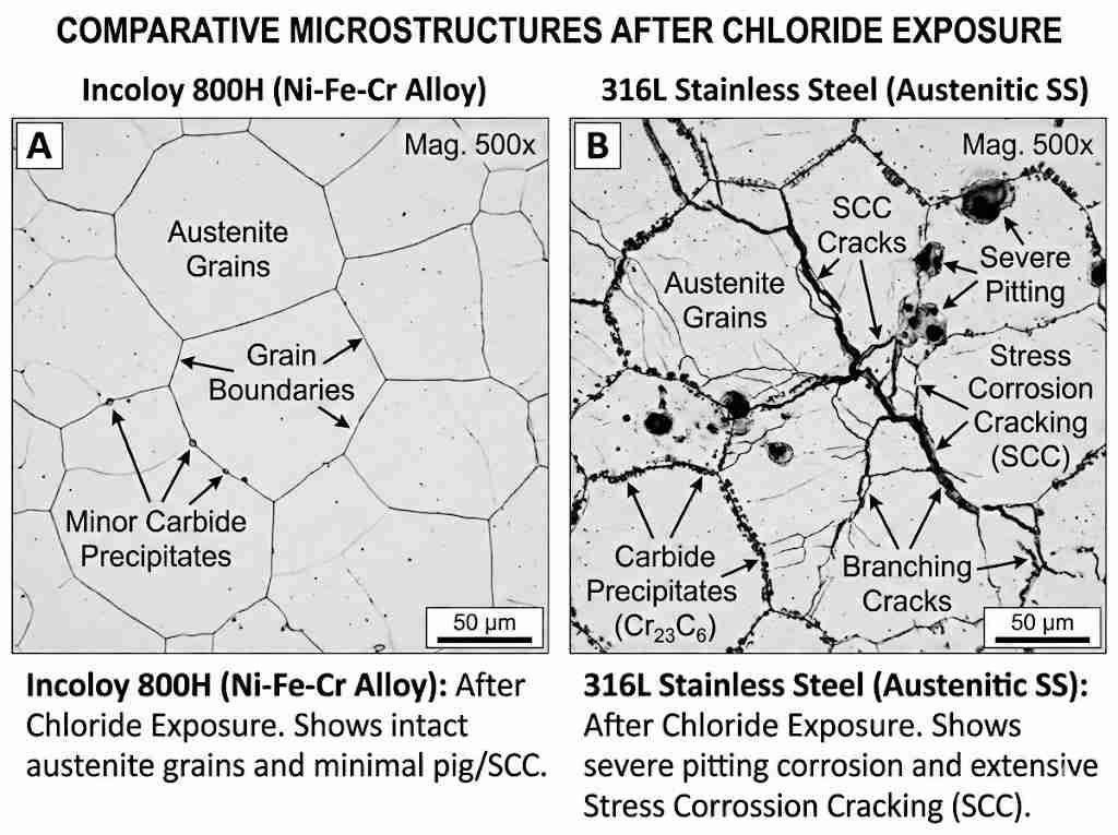 Why use Incoloy alloy for heat exchanger in high chloride