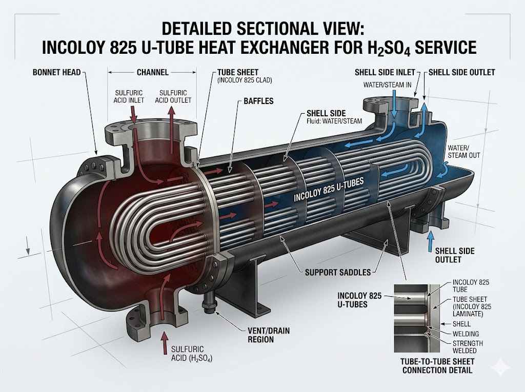 Why use Incoloy alloy for heat exchanger in high chloride