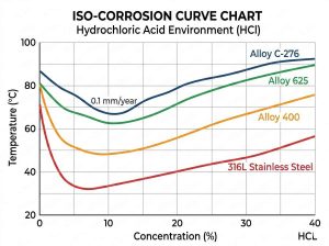 How to read a nickel alloy selection chart
