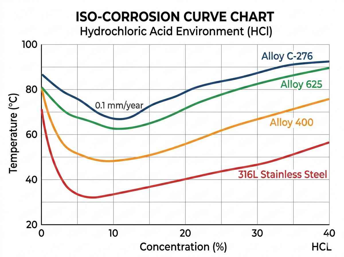 How to read a nickel alloy selection chart