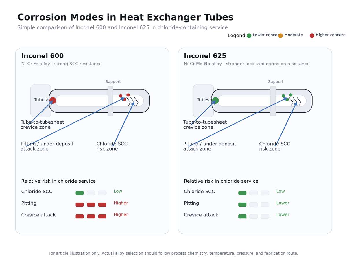 열교환기 튜브용 인코넬 600 대 인코넬 625