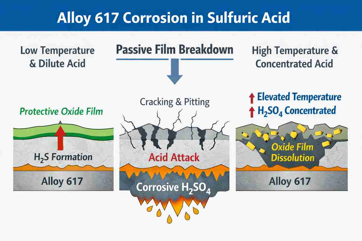 황산에서의 인코넬 617 내식성