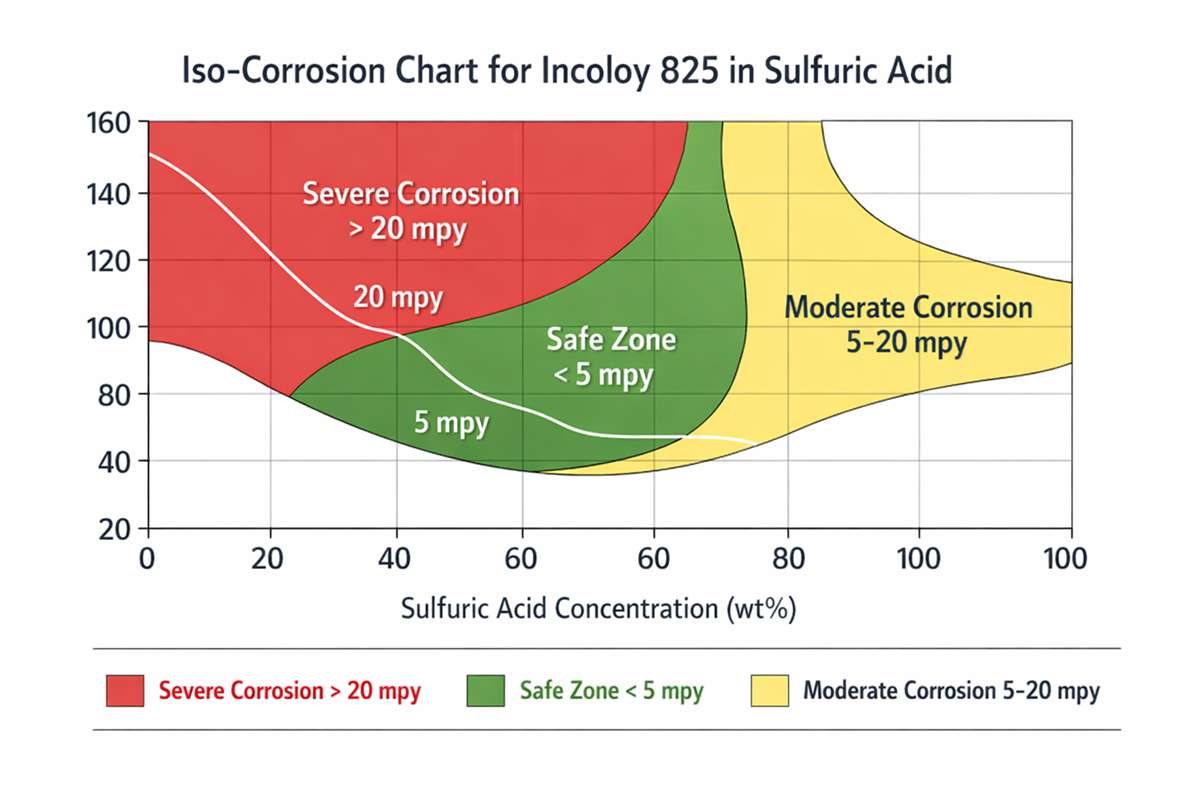 Resistência à corrosão do Incoloy 825 em ácido sulfúrico