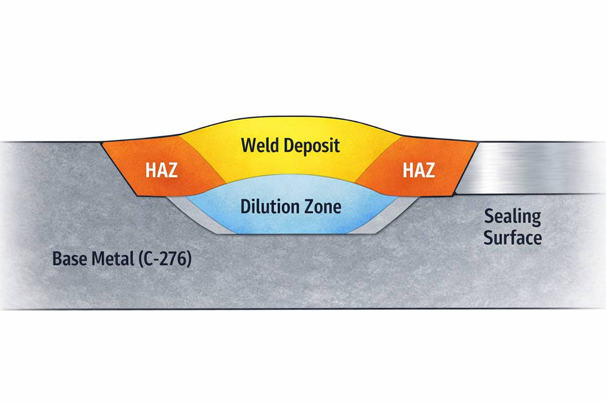 Metal de enchimento Hastelloy C-276 para corpos de válvulas