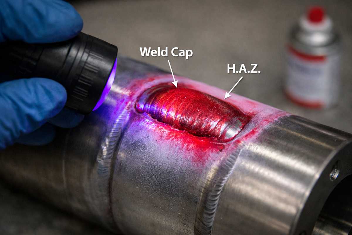 Lista de verificação da qualidade dos ensaios de penetração de corante em Hastelloy C-22
