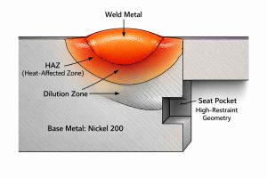 Seleção de metal de enchimento de soldadura de níquel 200 para corpos de válvulas