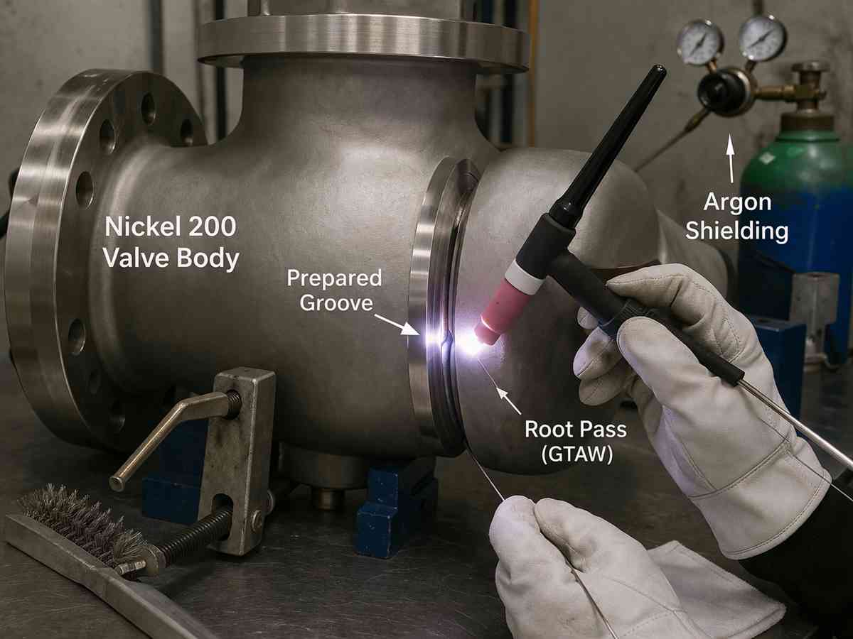 バルブボディ用ニッケル200溶接溶加材の選択