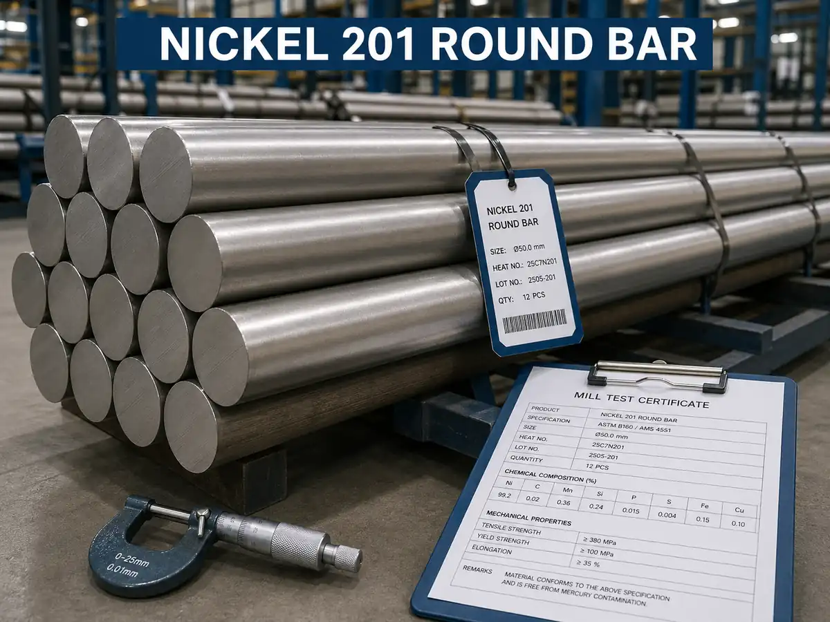 Fournisseur de barres rondes en nickel 201