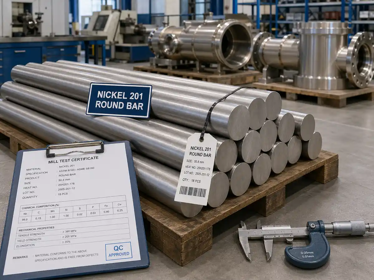 Fournisseur de barres rondes en nickel 201