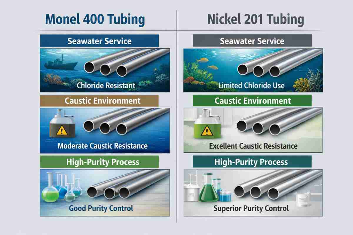 Monel 400 vs Nickel 201 for Heat Exchanger Tubing