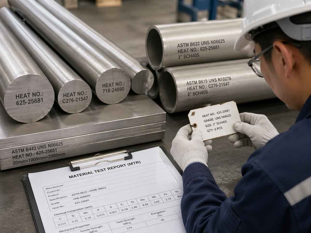 Global Nickel Alloy Material Supplier with MTR