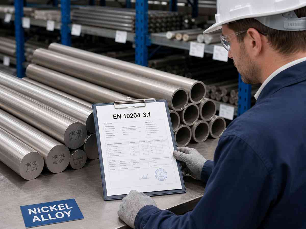 EN 10204 3.1 certified nickel alloy materials