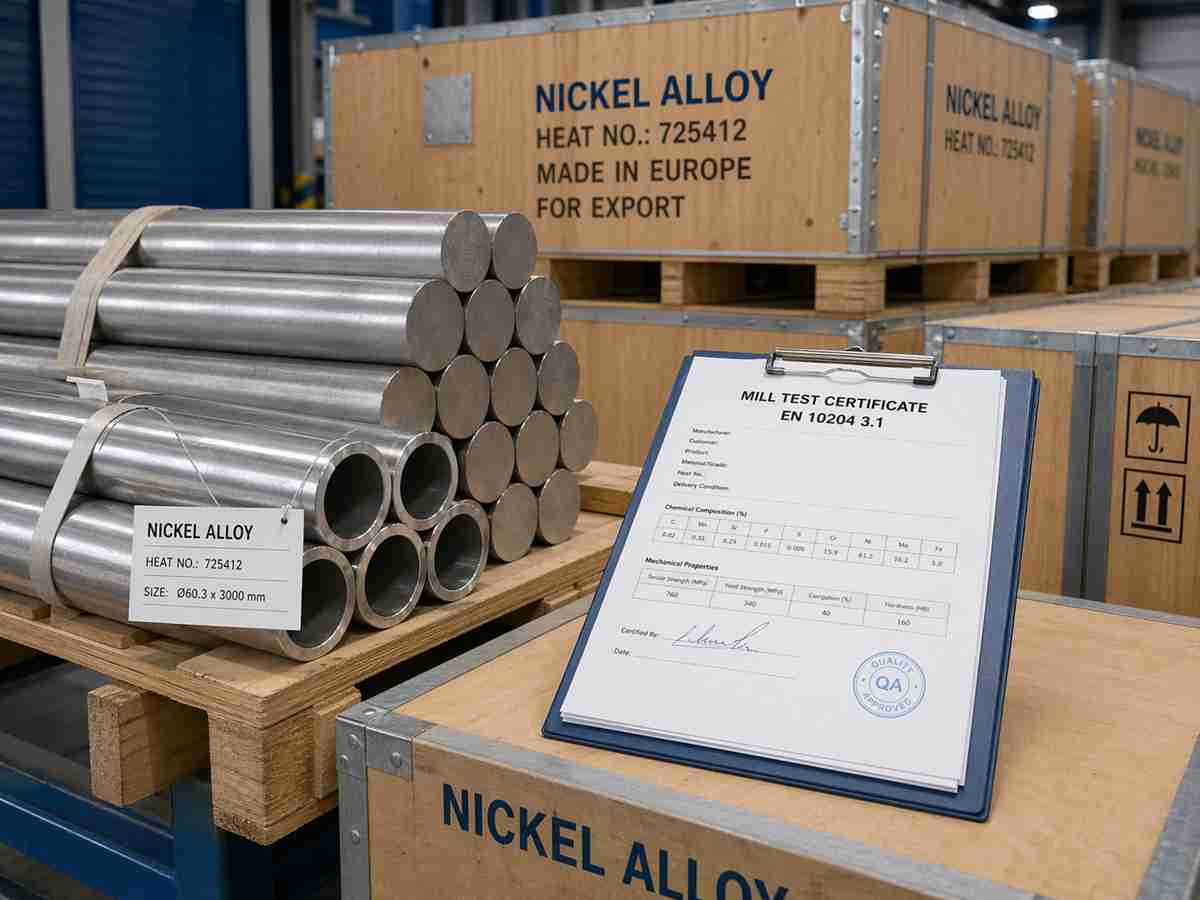mill test certificate nickel alloy supplier