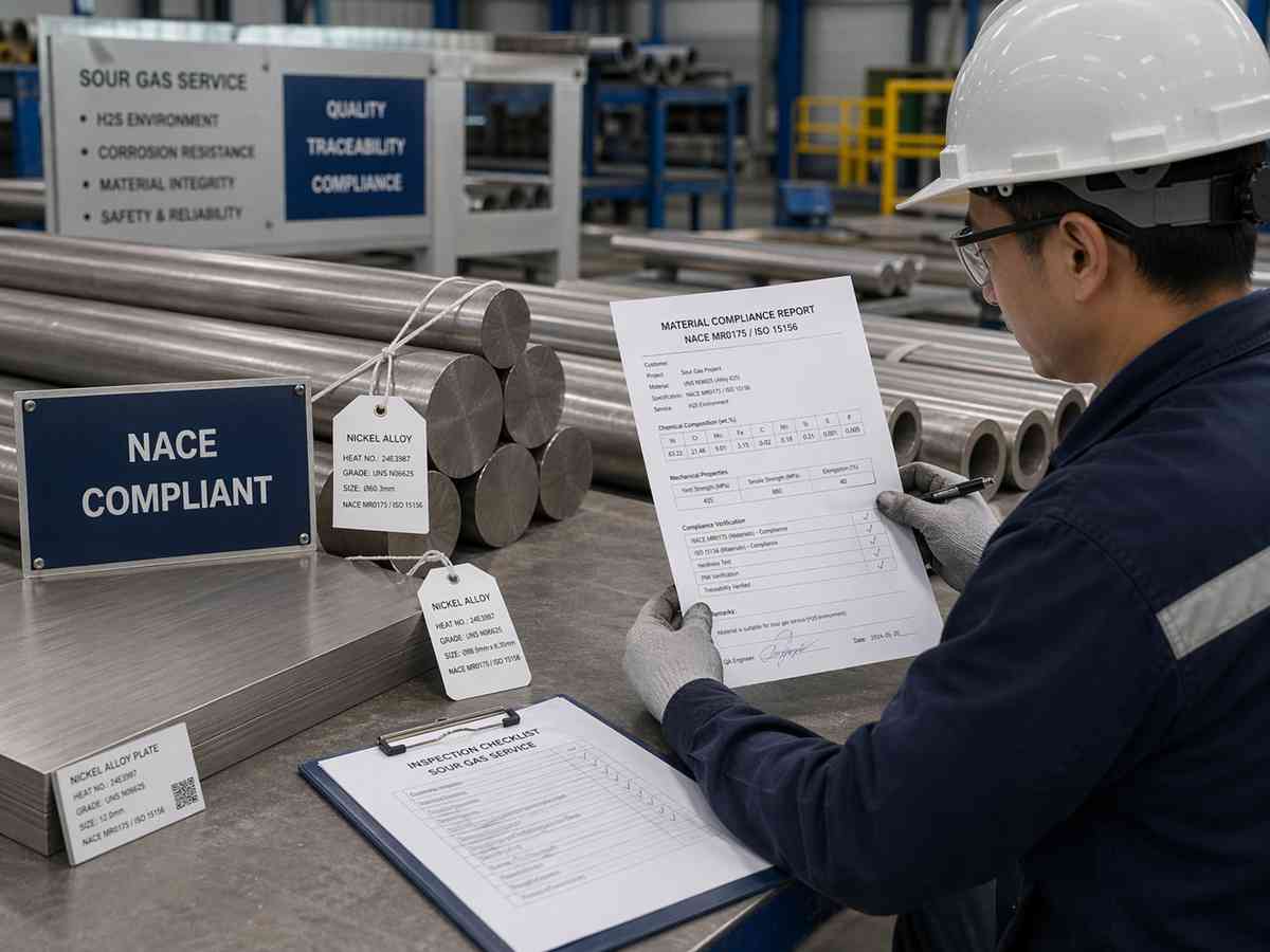 NACE compliant nickel alloy for sour gas service