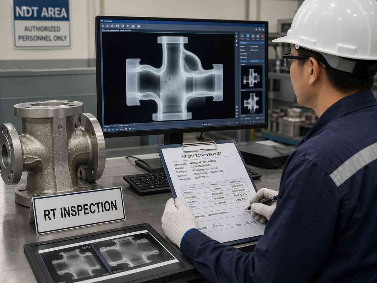radiographic inspection for nickel alloy castings