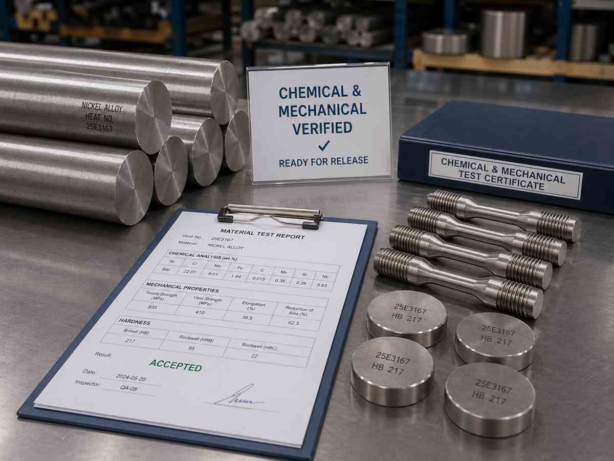 chemical analysis and mechanical testing nickel alloys