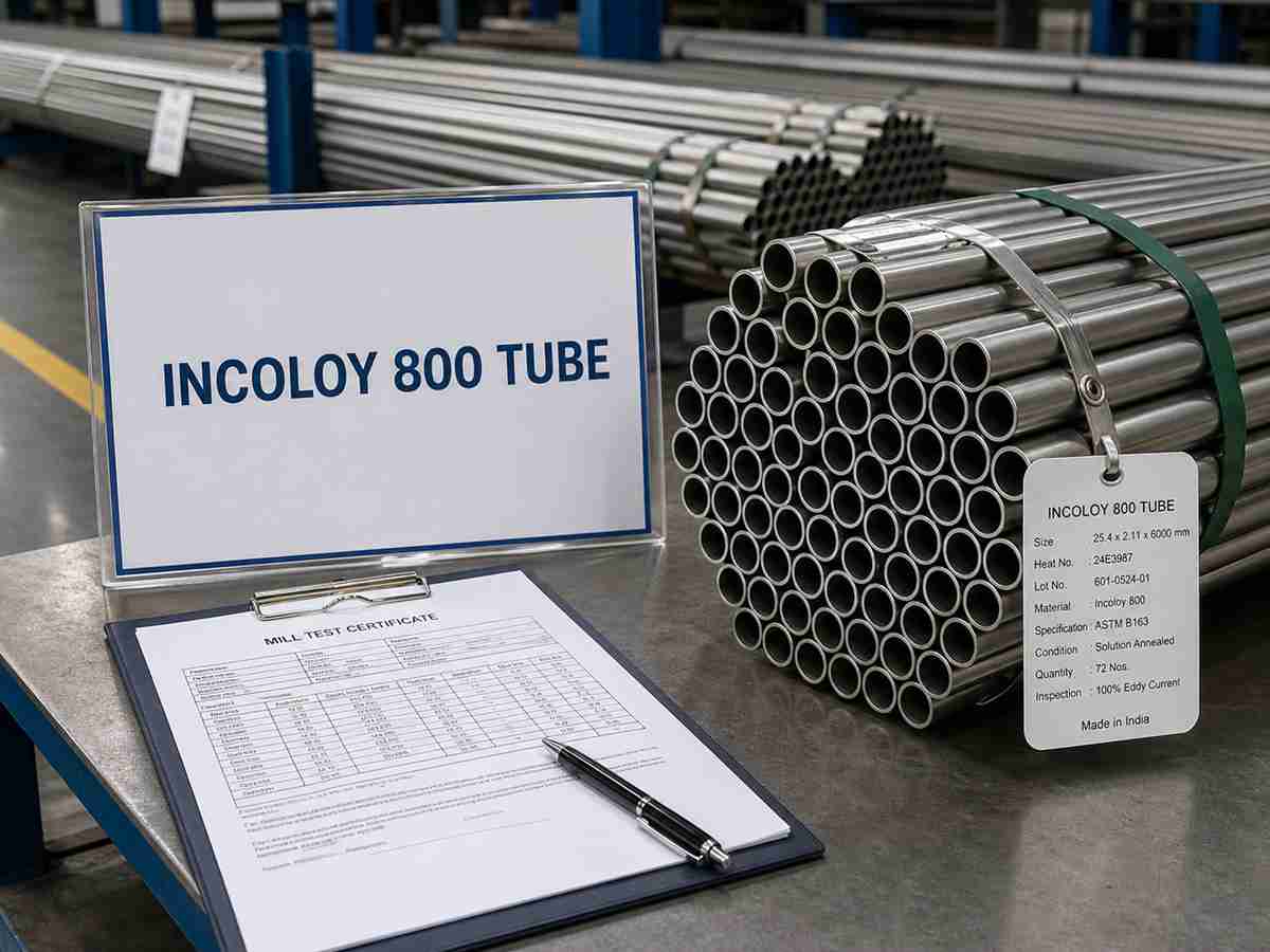 Fournisseur de tubes pour échangeurs de chaleur en incoloy 800