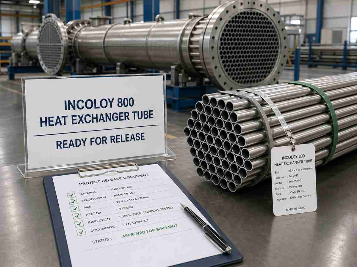 Fournisseur de tubes pour échangeurs de chaleur en incoloy 800