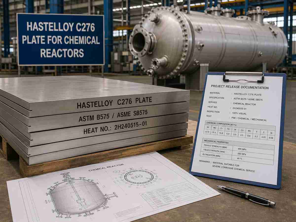 plaque hastelloy c276 pour réacteurs chimiques