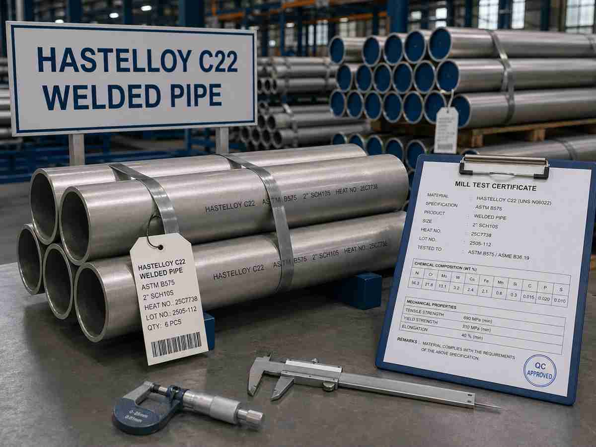 fournisseur de tubes soudés en hastelloy c22