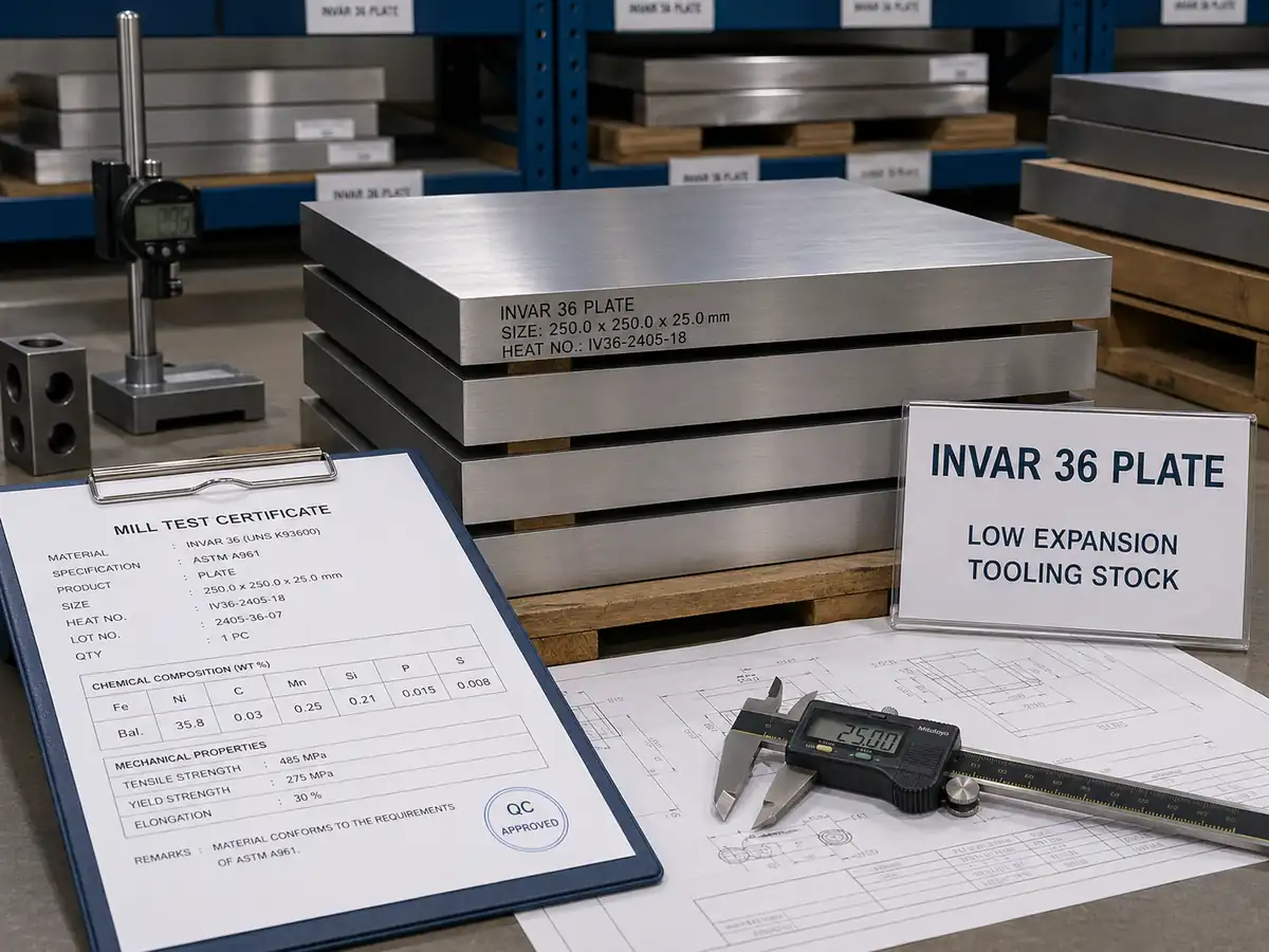 plaque invar 36 pour outils à faible expansion