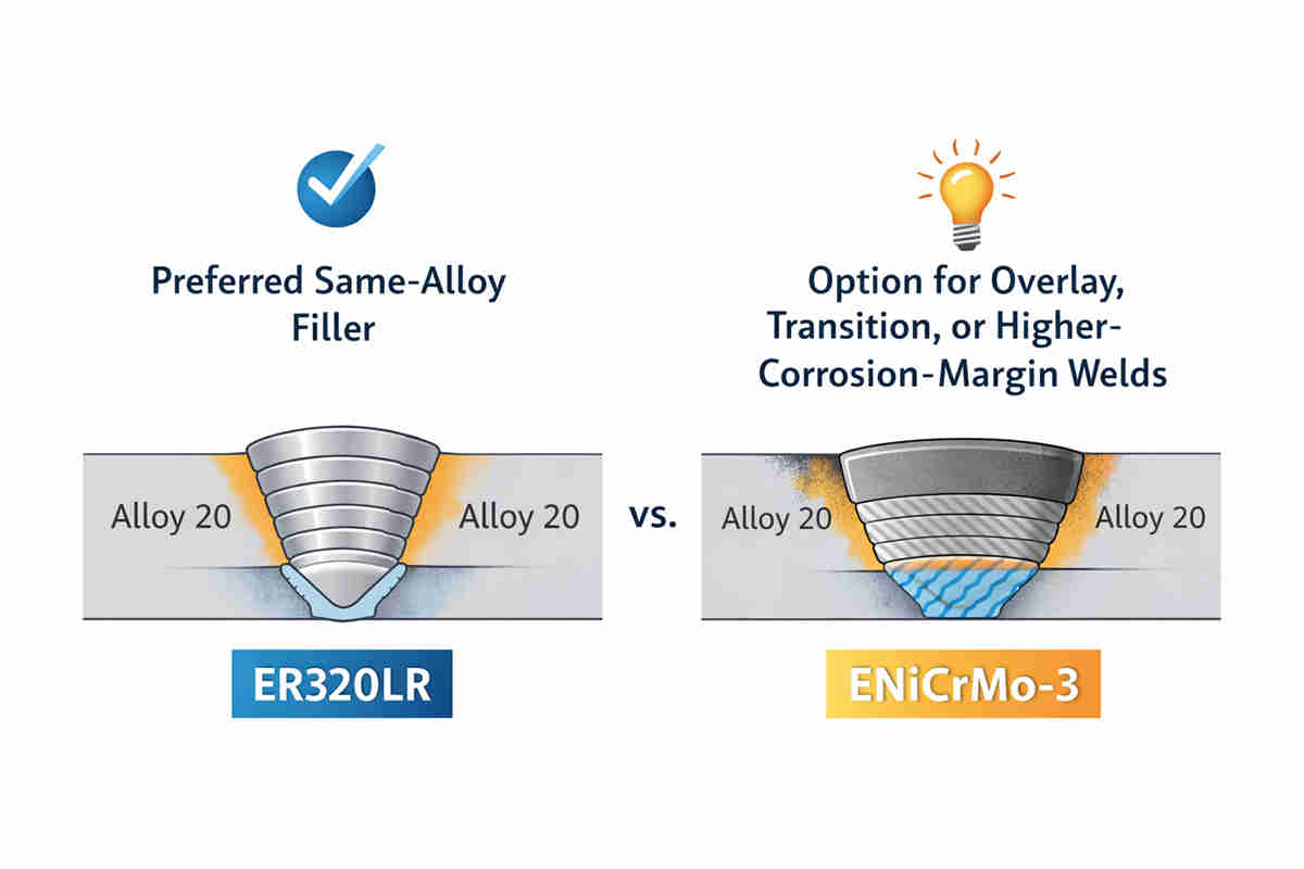 Alloy 20 Welding Filler Selection for Valve Bodies