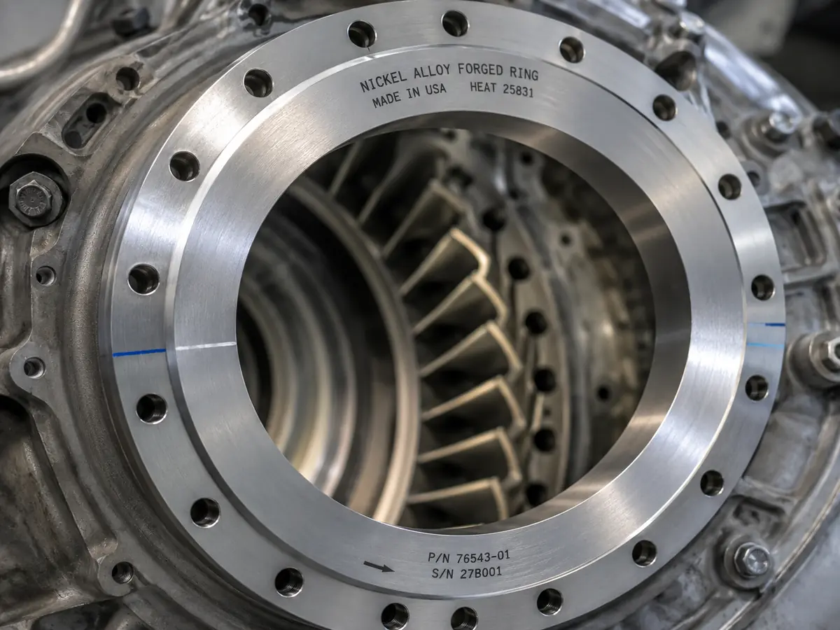 nickel alloy forged rings for gas turbines