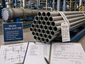 tube soudé en alliage de nickel pour traitement chimique