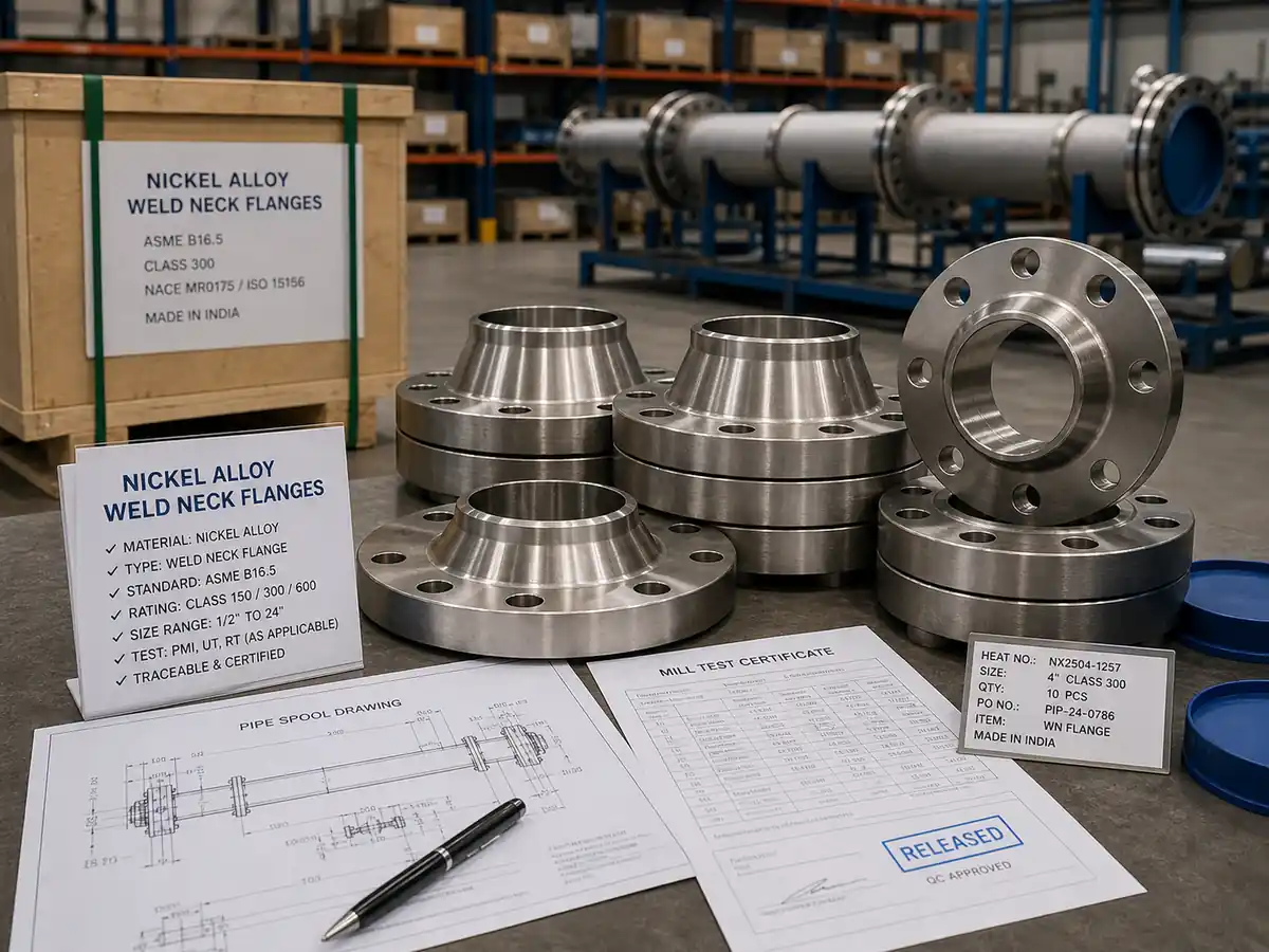 nickel alloy weld neck flange supplier