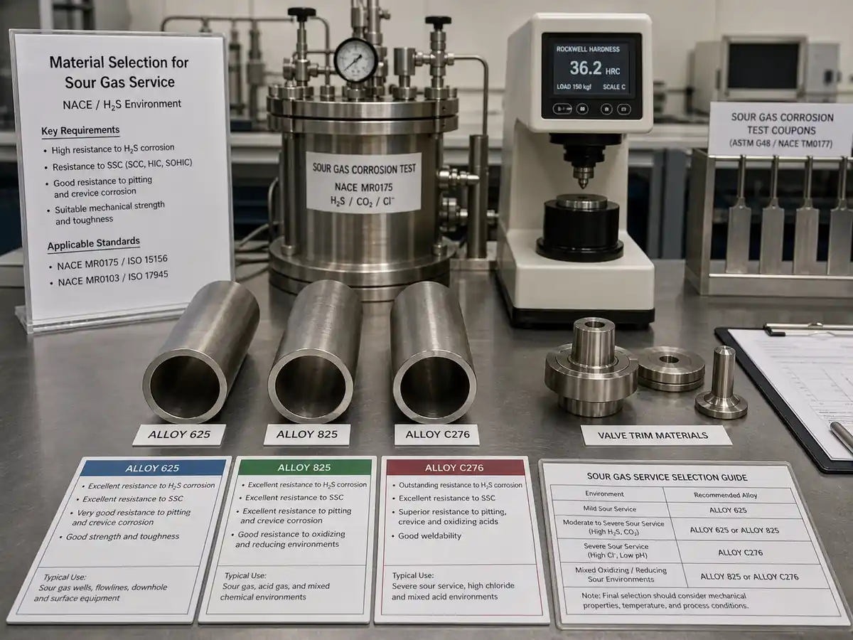 best nickel alloy for sour gas service