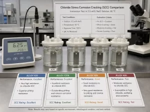 meilleur alliage de nickel pour la corrosion sous contrainte par le chlorure