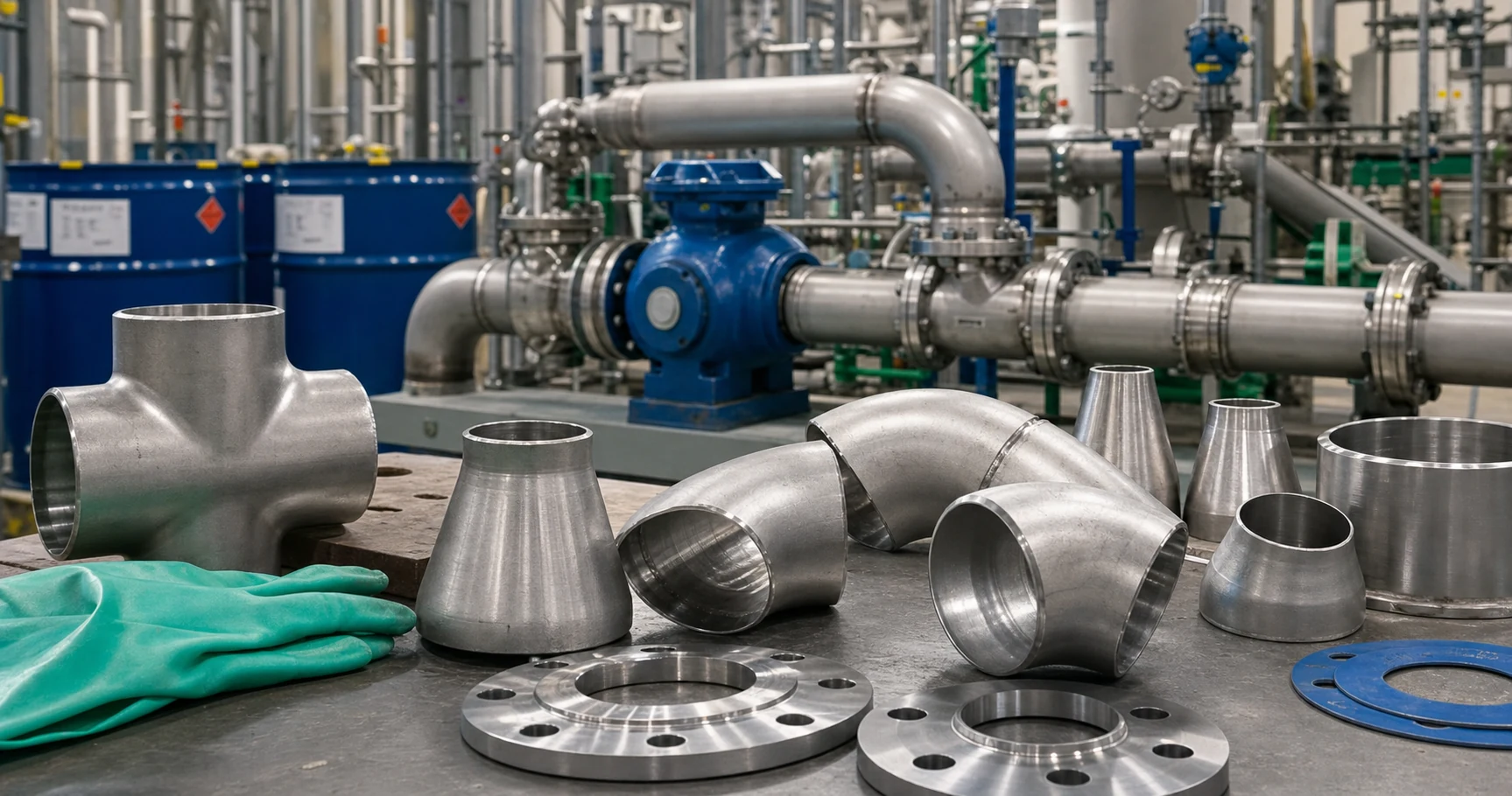 Incoloy 825 pipe fittings for acid service in chemical processing piping