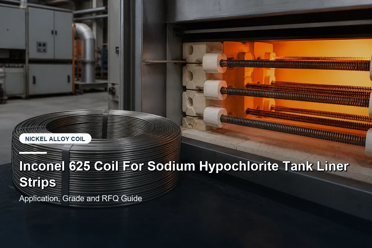 Inconel 625 Coil For Sodium Hypochlorite Tank Liner Strips