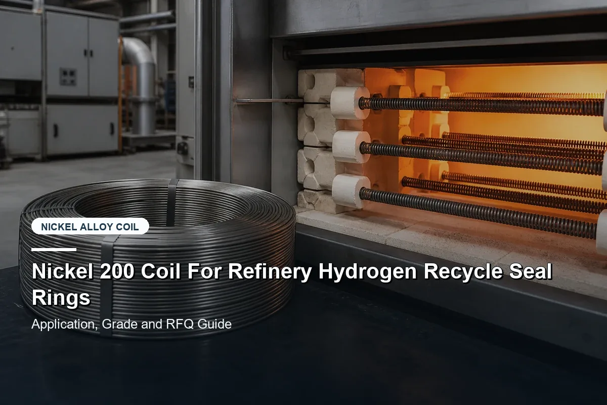Nickel 200 Coil For Refinery Hydrogen Recycle Seal Rings
