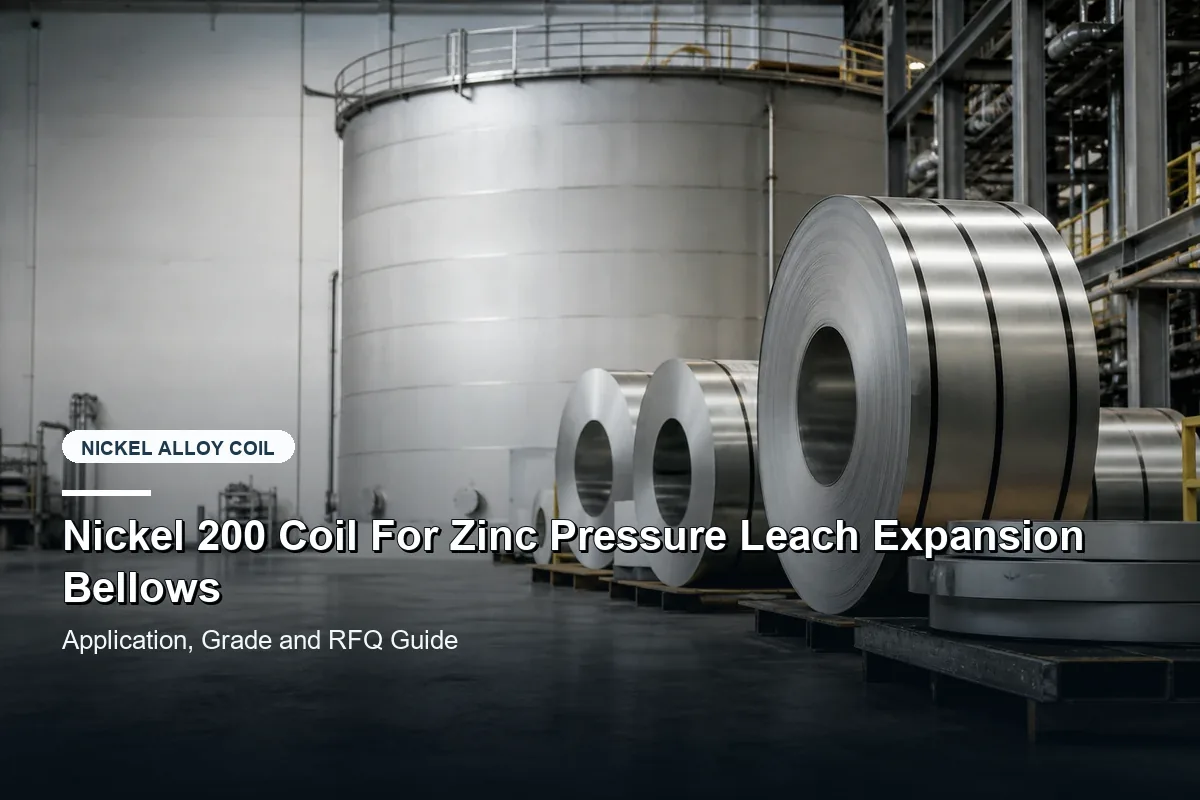 Nickel 200 Coil For Zinc Pressure Leach Expansion Bellows