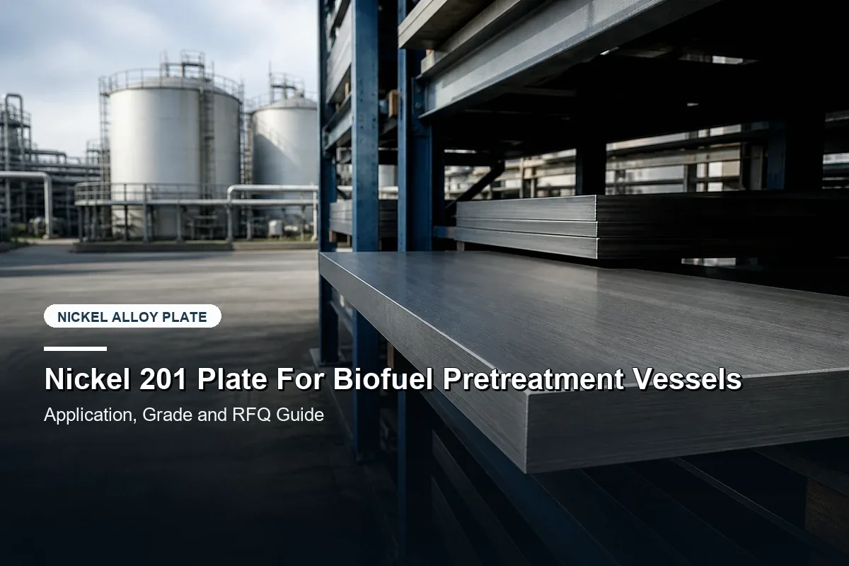 Nickel 201 Plate For Biofuel Pretreatment Vessels