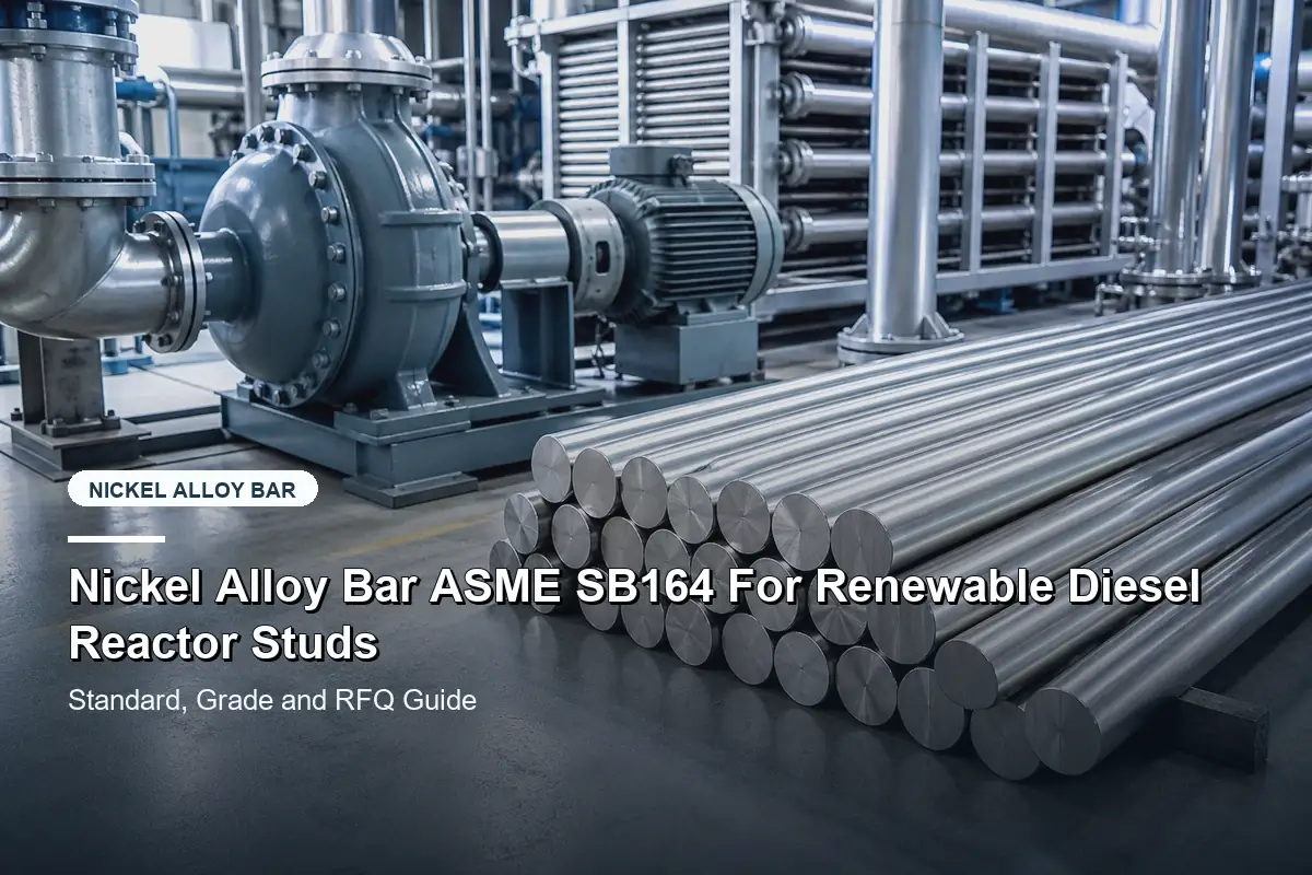 Nickel Alloy Bar ASME SB164 For Renewable Diesel Reactor Studs