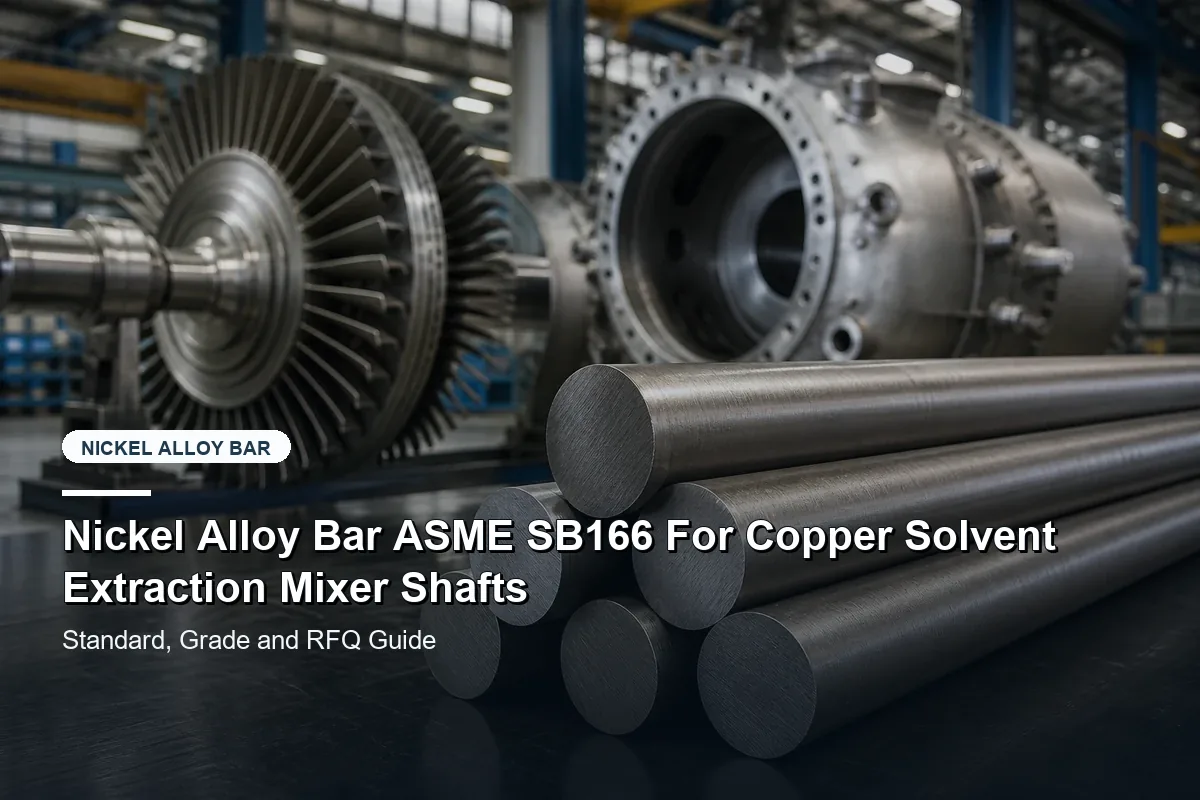 Nickel Alloy Bar ASME SB166 For Copper Solvent Extraction Mixer Shafts
