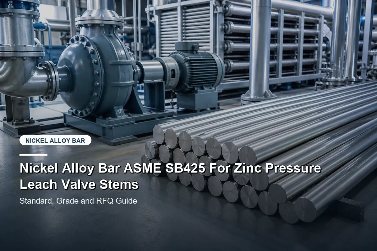 Nickel Alloy Bar ASME SB425 For Zinc Pressure Leach Valve Stems