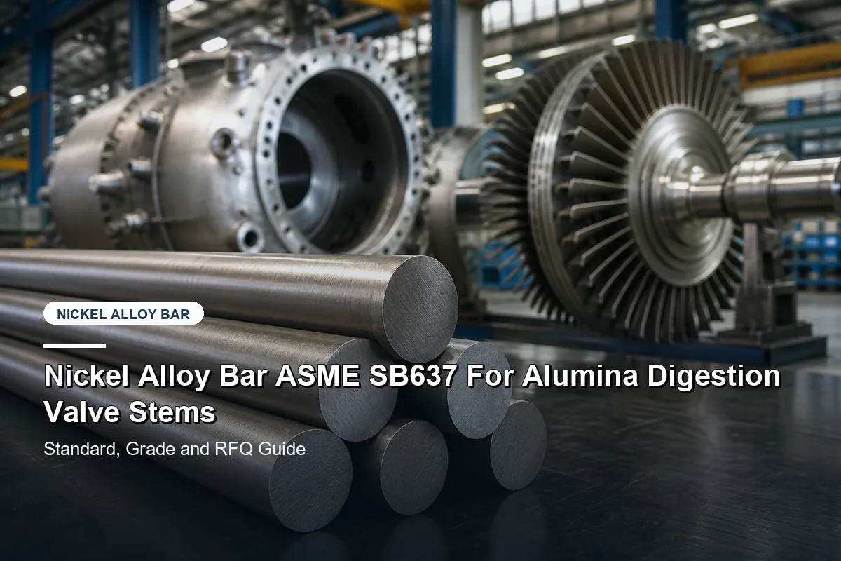 Nickel Alloy Bar ASME SB637 For Alumina Digestion Valve Stems