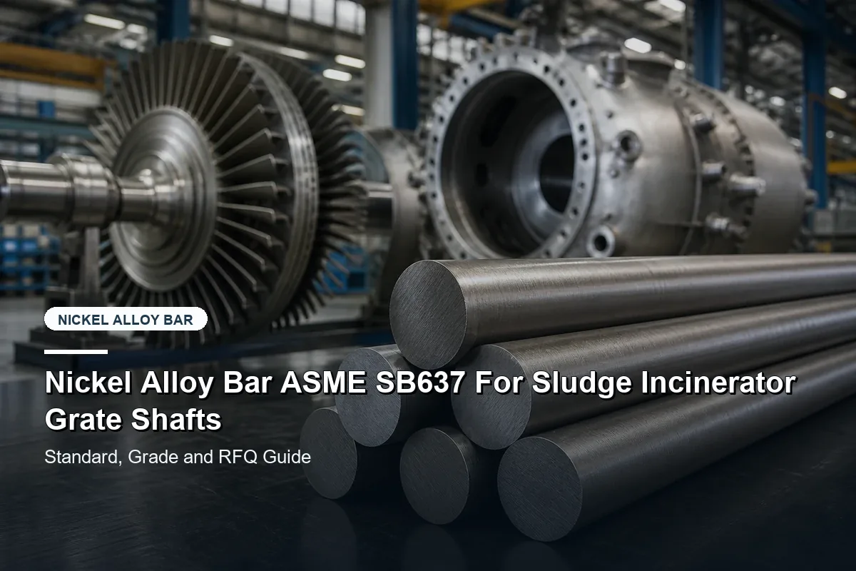 Nickel Alloy Bar ASME SB637 For Sludge Incinerator Grate Shafts