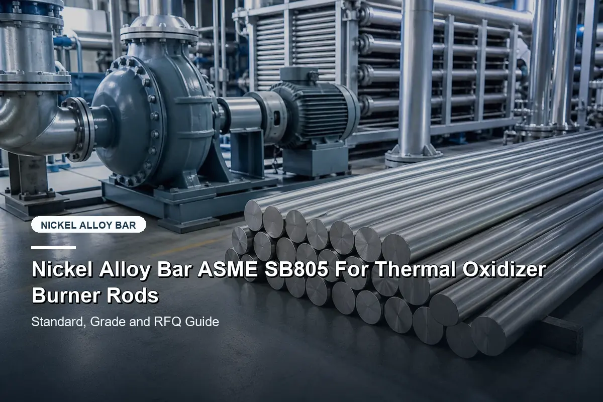 Nickel Alloy Bar ASME SB805 For Thermal Oxidizer Burner Rods