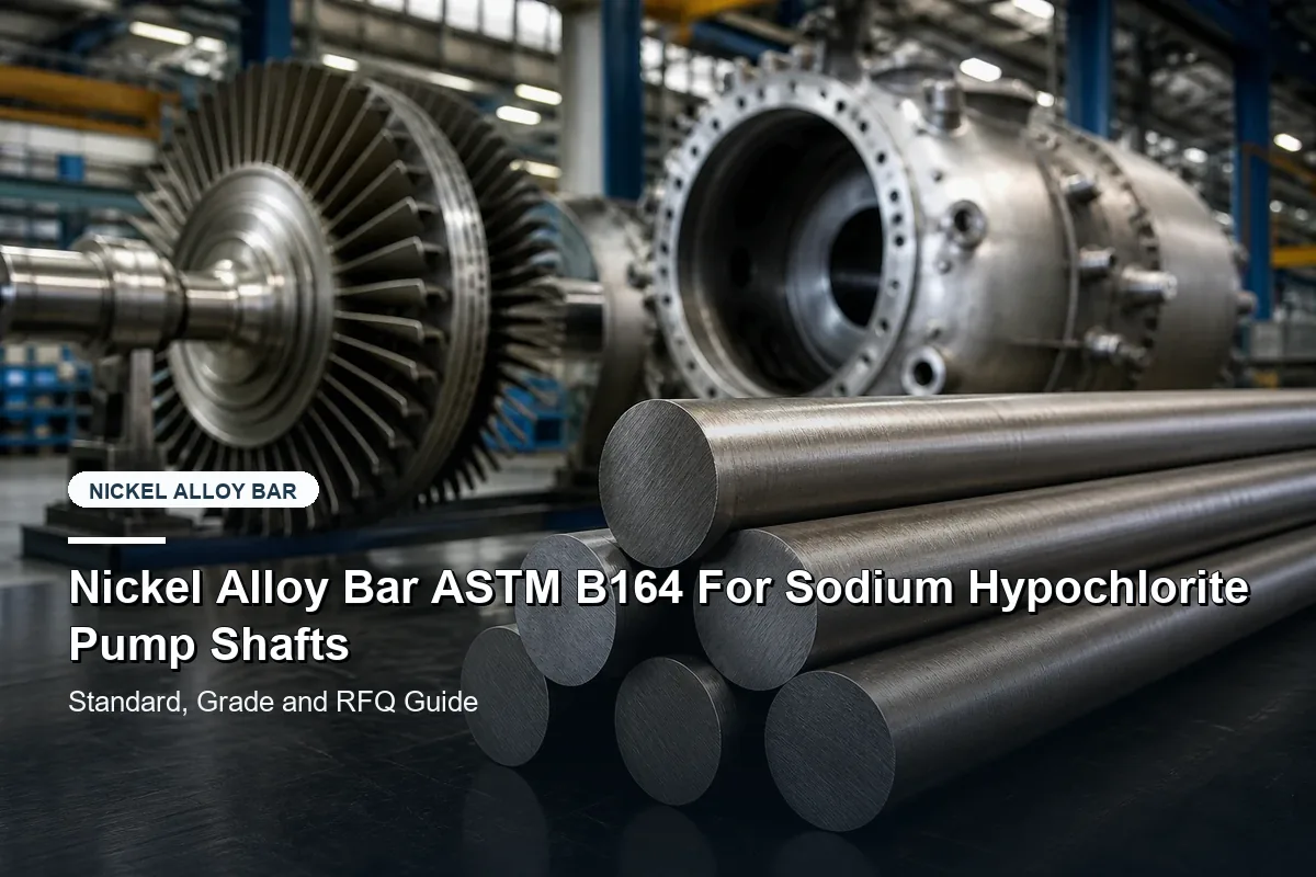 Nickel Alloy Bar ASTM B164 For Sodium Hypochlorite Pump Shafts