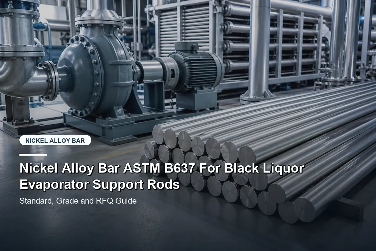 Nickel Alloy Bar ASTM B637 For Black Liquor Evaporator Support Rods